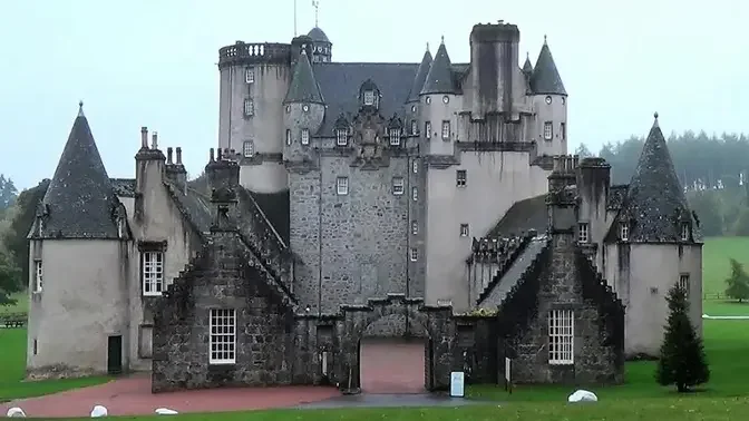 Exploring Castle Fraser in the Aberdeenshire area of Scotland.  FTHVN 661