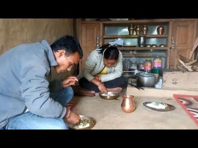 organic village cooking __ fini roti __ nepali village kitchen __ nepalrurallife