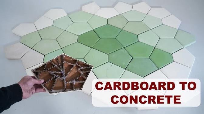 Making Custom Concrete Pavers using Cardboard!