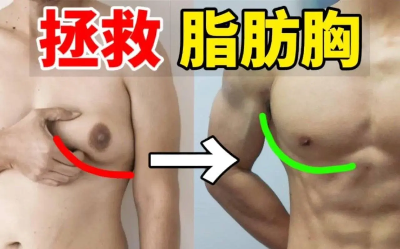 【拯救脂肪胸】3步抗“雌化”，在家練出飽滿胸型！(含減脂餐+訓練)  #在家健身  #脂肪胸