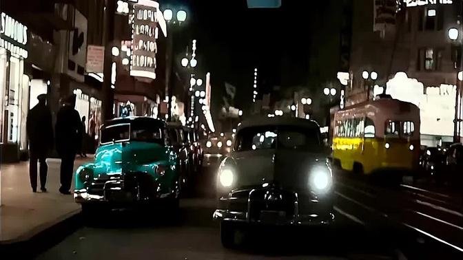 1950s - Views of Los Angeles in color [60fps, Remastered] w/sound design added