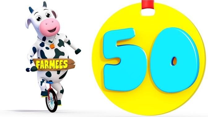 Learn to Count | One to Fifty | 1 - 50 | Kindergarten Learning Songs for Children by Farmees