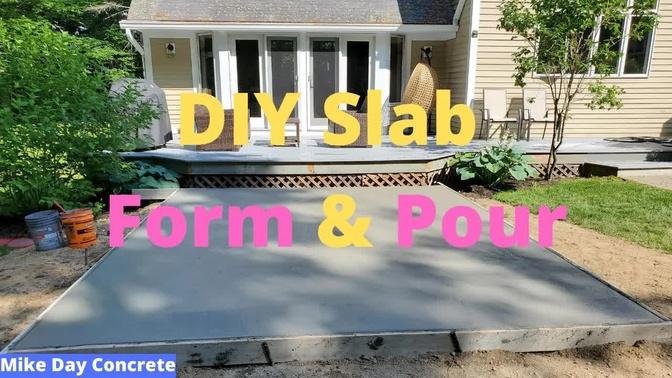 DIY Concrete Slab For A Shed or Patio (How to Form and Pour a 15' x 12' slab)