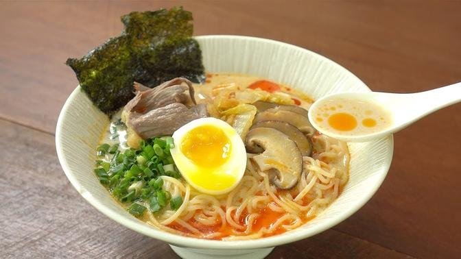 20-Minutes Spicy Creamy Miso Ramen  Asian Noodle Recipe  Better Than Buying It