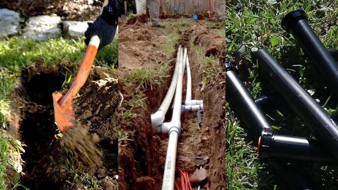 Trenching, Pipes, & Sprinklers