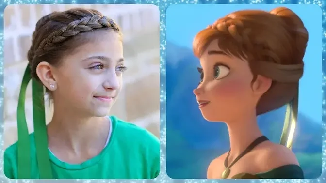 Frozen Inspired Anna's Coronation Hairstyle Tutorial _ A  CuteGirlsHairstyles Disney Exclusive.