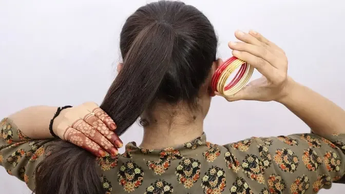 New Trick Super Easy Juda Hairstyle Using Bangles Easy Bun Hairstyle for  Everyday hairstyles