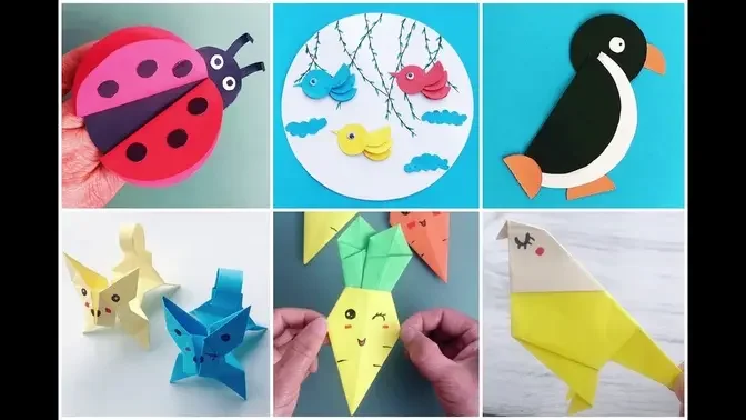 13 Easy Origami Animal Paper Crafts for Kids | Make Colorful And Easy Paper Animals | Step by Step