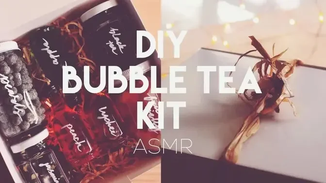 ASMR Craft Vlog [craft with me] - I made a DIY Boba Tea gift kit! (unintentional non-speaking asmr)