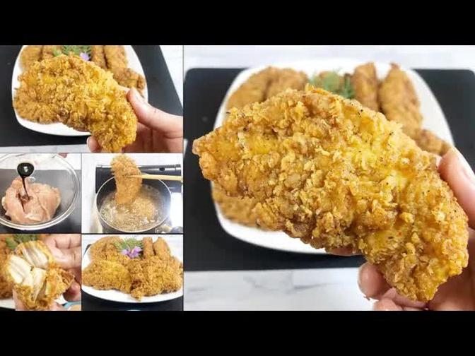 ❗️The best tender juicy crispy chicken recipe ❗️simple and easy delicious fried chicken !Asmr