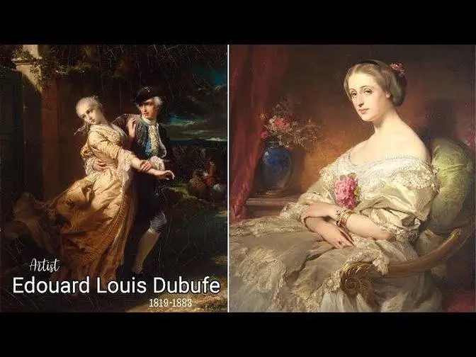 法國肖像畫家 愛德華 路易斯 杜布夫 Edouard Louis Dubufe (1819 - 1883)