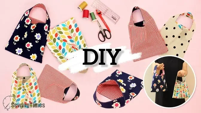 DIY 10MIN REVERSIBLE BAG | Easy & Simple Bag Making for Beginners [sewingtimes]