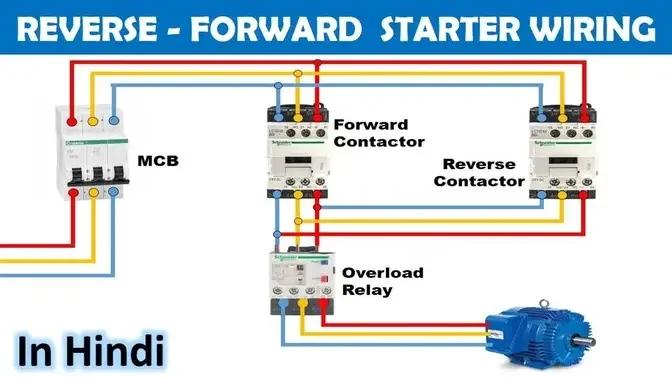 reverse forward starter power wiring | Rdol starter power circuit ...