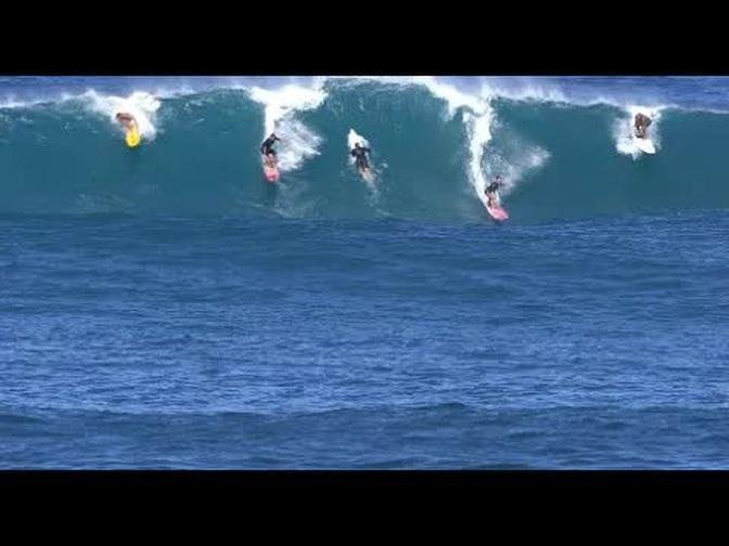Waimea Bay Big Morning Surf  4K