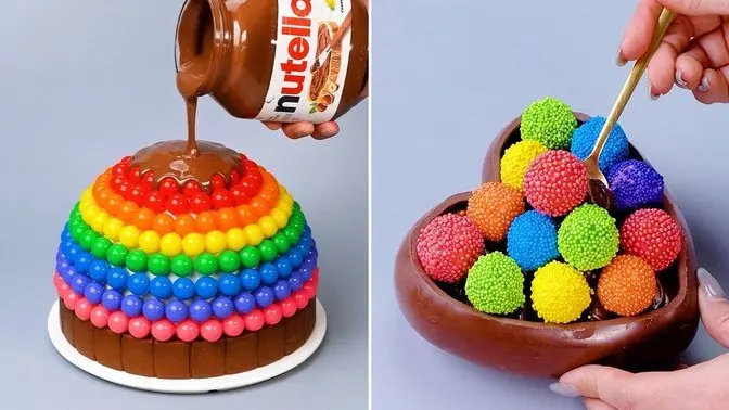 Rainbow Pop It Cake and Dessert 2024 | Amazing Rainbow Chocolate Cake Decoration Recipe