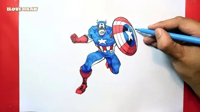 Hãy thể hiện tình yêu với siêu anh hùng Captain America bằng cách xem hình vẽ tranh vô cùng tuyệt đẹp này. Được vẽ bởi những nghệ sĩ tài ba, tác phẩm sẽ giúp bạn thử sức với kỹ năng nhìn và thấu hiểu tuyệt vời của mình.