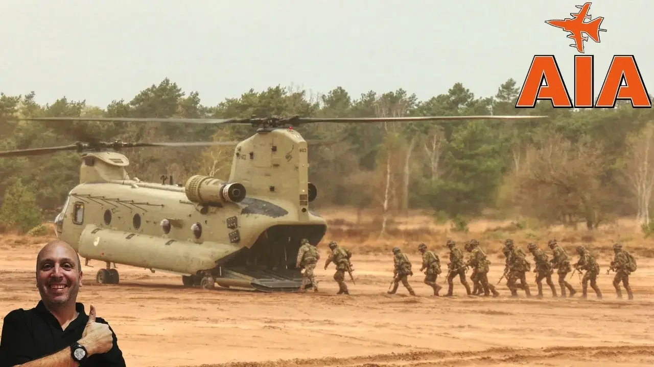 Get Ready for Action: Watch RNLAF Chinook Helicopter Perform an Intense Troop Extraction!