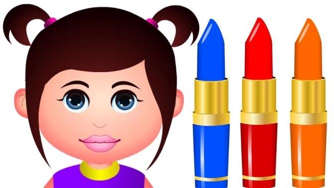 Learn Colors With Lipstick - Learning Colors For Children - JamJammies  Nursery Rhymes & Kids Songs