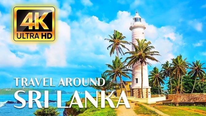 SRI LANKA 4K - Soothing Music & Ocean Waves Sounds With Relaxation Nature Videos | 4K VIDEO ULTRA HD