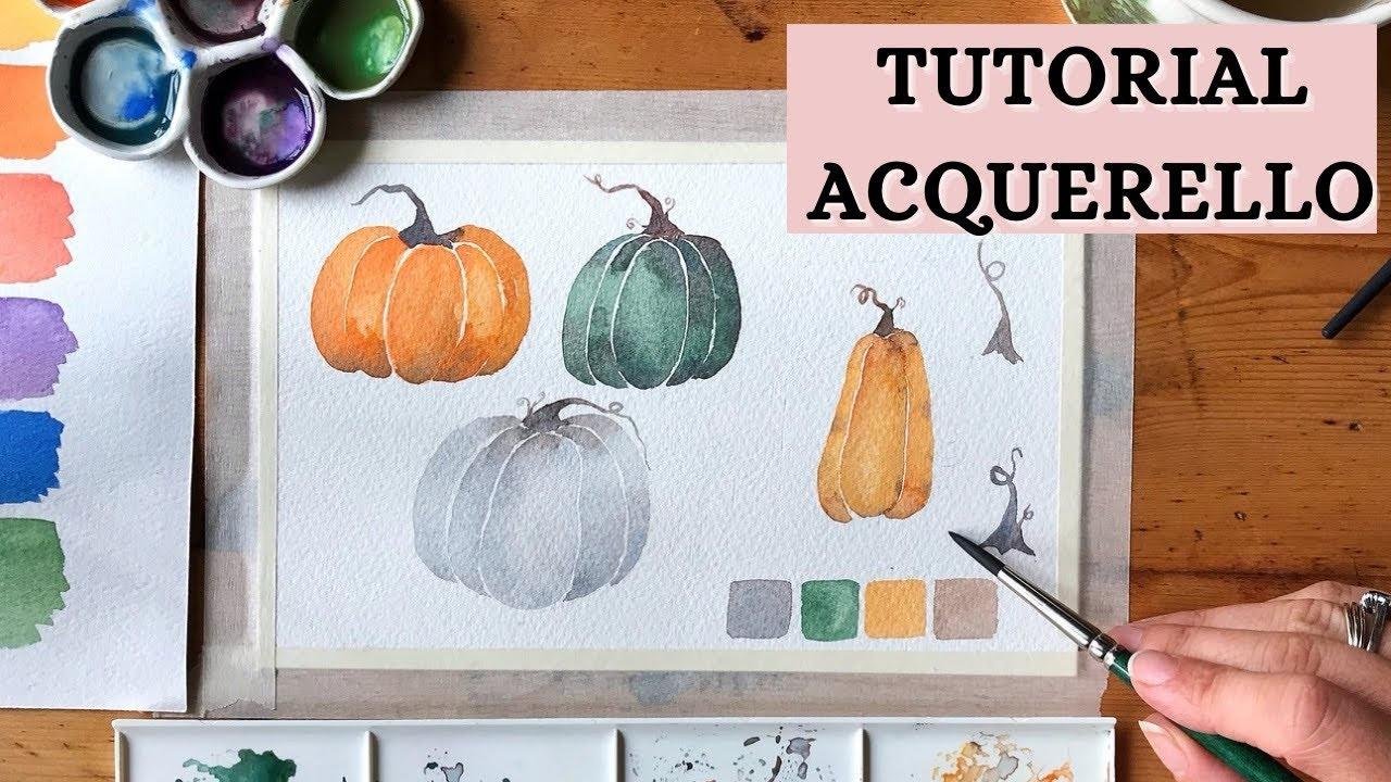 ZUCCHE AD ACQUERELLO FACILI | TUTORIAL