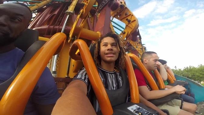 See Me TERRIFIED On Falcon's Fury Reverse POV Busch Gardens Tampa | TheThrillList