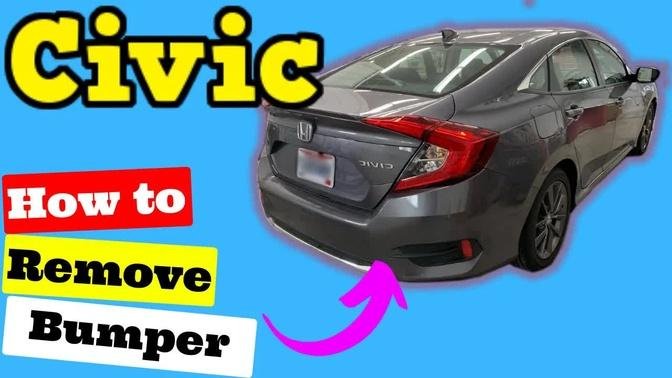 Honda Civic -- How to Remove Rear Bumper Cover 2016-2021