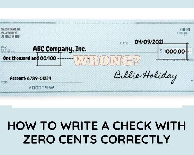 How to write a check with zero cents correctly | Videos | Finance | Gan ...