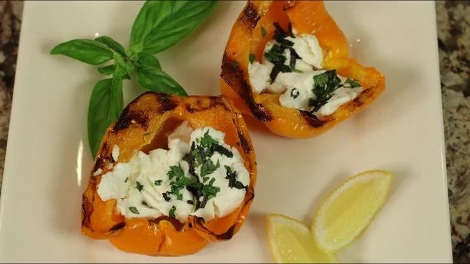 Grilled Bell Peppers With Goat Cheese, Herbs & Lemon by Rockin Robin