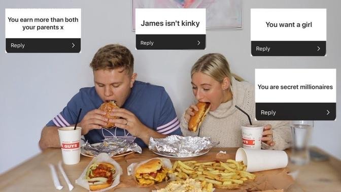 MUKBANG + PERSONAL Q&A | James and Carys