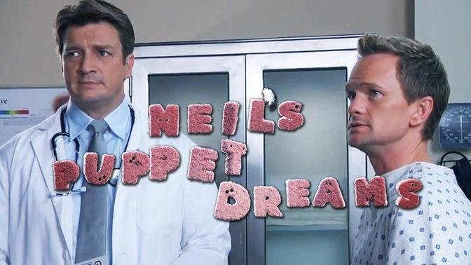  NEIL PATRICK HARRIS & NATHAN FILLION in DOCTOR'S OFFICE - Neil's Puppet Dreams