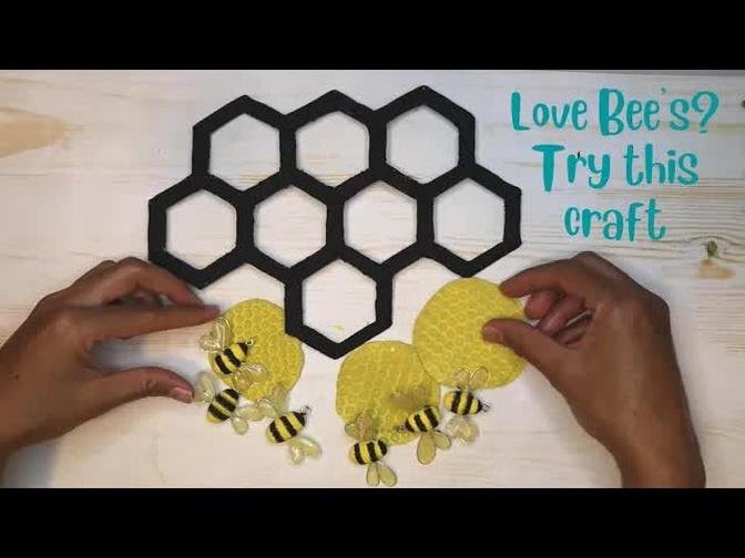 Wall hanging, Bee crafts, Wall decor, art and crafts, crafting ideas, CreativeCat, Beehive