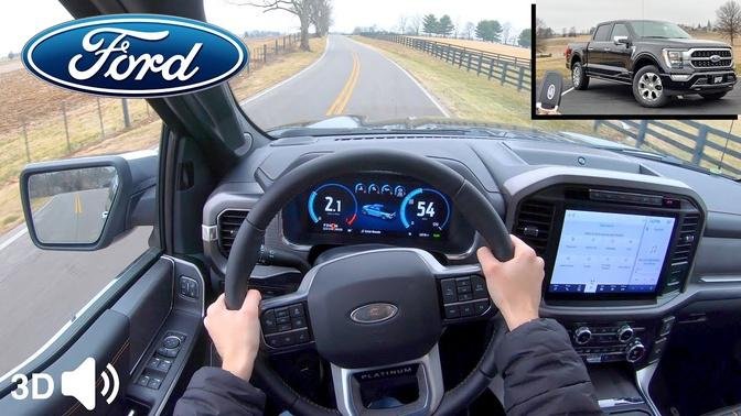 2021 Ford F-150 Platinum PowerBoost Hybrid __ POV Test Drive (3D Binaural Audio) (ASMR)