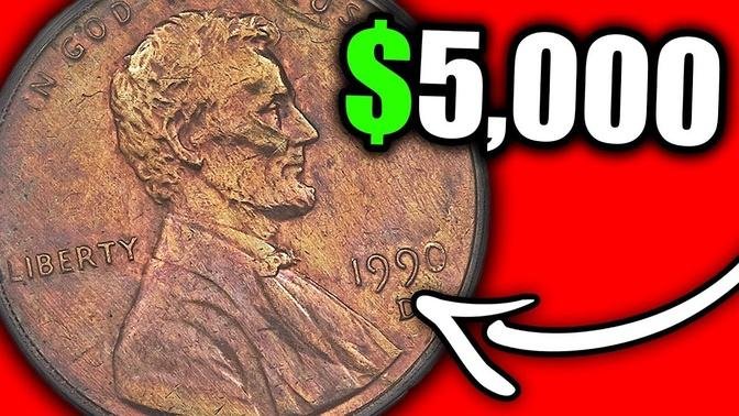 SUPER RARE 1990 PENNY WORTH MONEY - EXPENSIVE COINS TO LOOK FOR IN POCKET CHANGE