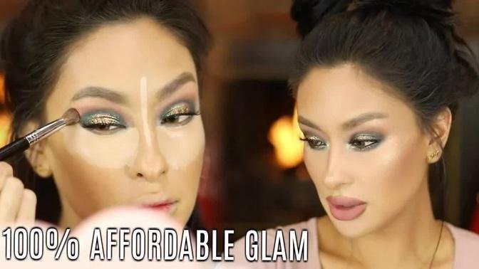 100% Affordable GLAM Holiday Makeup | NYE Look!