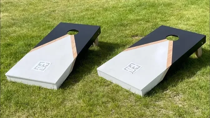 Easiest Corn Hole DIY With Free Printable Plans