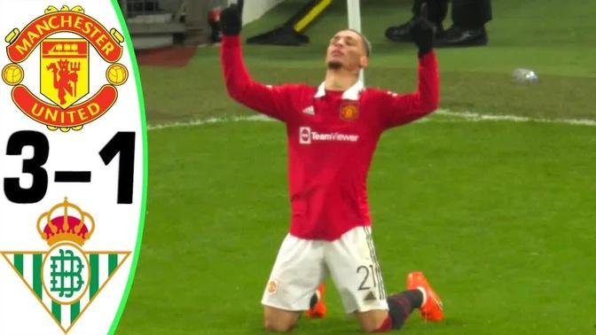 Manchester United vs Real Betis 3-1 - Goals and Highlights 09/03/2023 HD