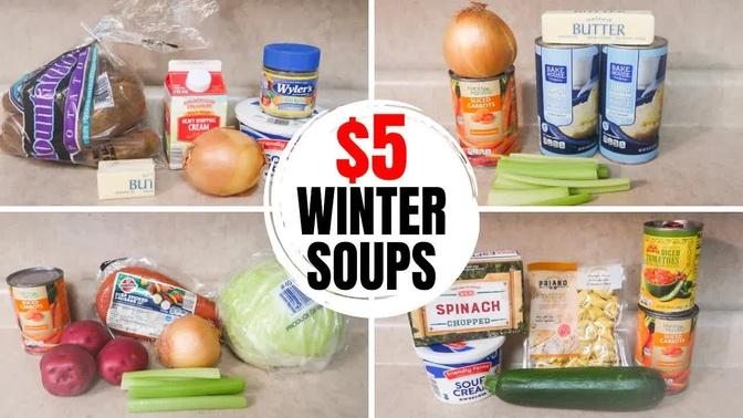 $5 DINNER WINTER SOUPS: CHEAP CROCKPOT SOUP RECIPES