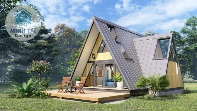 Small House Design Ideas - A Frame House - Minh Tai Design #23