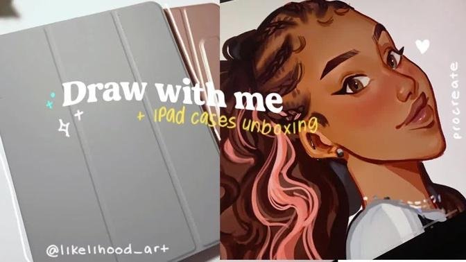 🍞iPad draw with me + ESR iPad cases unboxing
