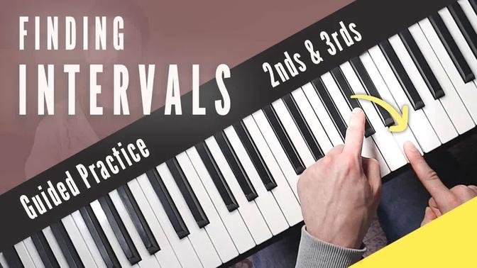 Finding intervals on the piano // Guided Practice Part 1 (2nds and 3rds)