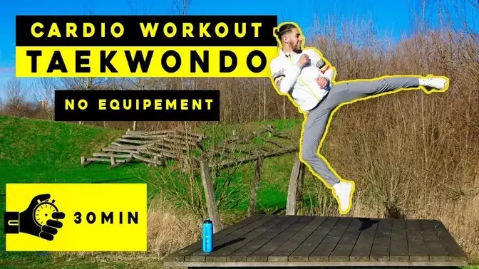 30 minutes Taekwondo CARDIO Workout 🔥(No Equipement)