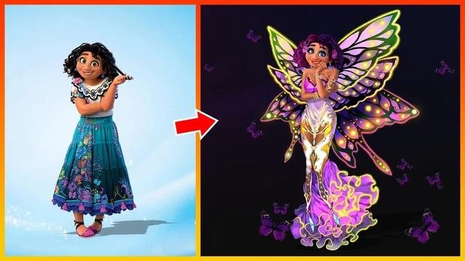 Mirabel Madrigal Glow Up Into Butterfly Princess Encanto Transformation Cartoon Wow 