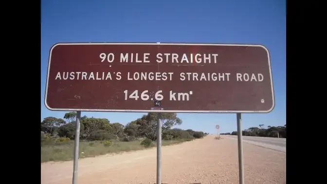 Longest straight road in Australia