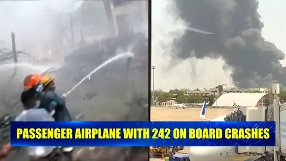 'Many Killed' as Air India Plane with 242 on Board Crashes Near India's Ahmedabad Airport