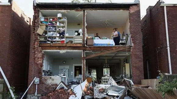 Officials of St. Louis City, Missouri Brief the Media on Destructive Tornadoes