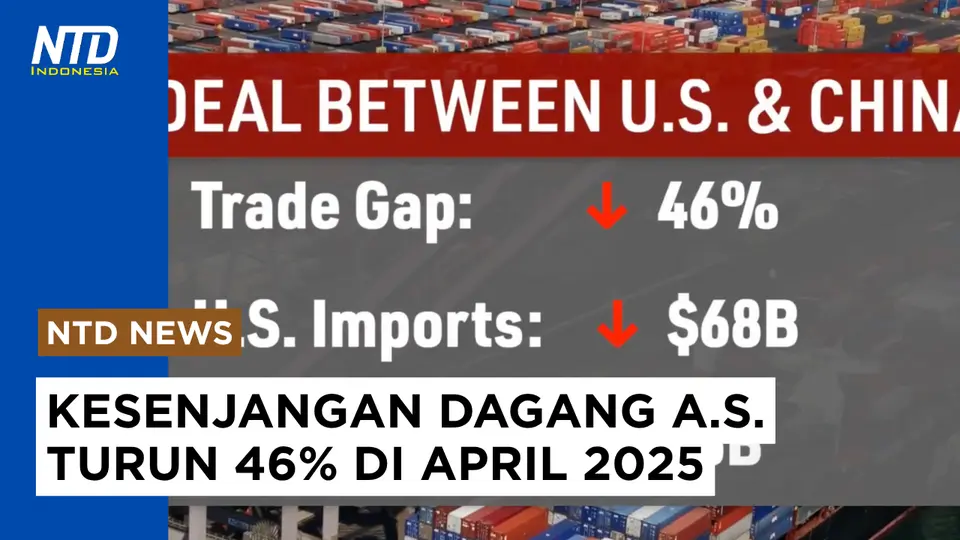 Kesenjangan Dagang A.S. Menyusut 46% di Bulan April #perangdagang #tariftrump