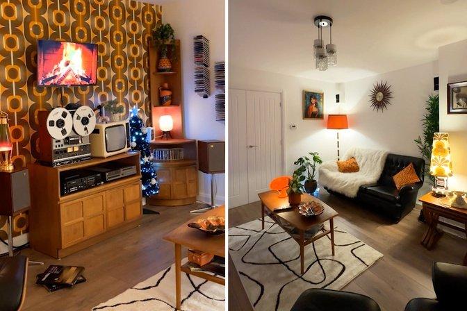 IT Worker Brings the 1970s Back to Life with Stunning Retro Living Room Makeover — All for Just $625. Take a Look Inside