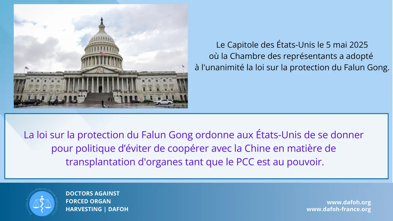 La Chambre des représentants des États-Unis adopte la loi sur la protection du Falun Gong