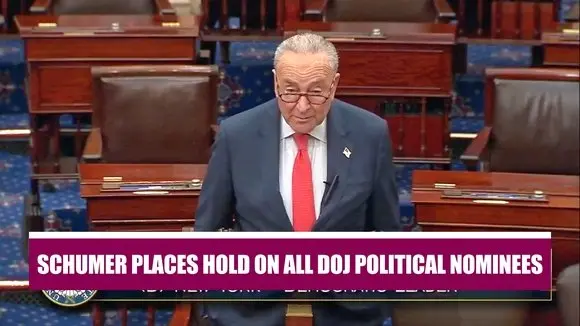 Schumer Places Hold on All DOJ Political Nominees Over Qatari Boeing-747 Gift to Trump