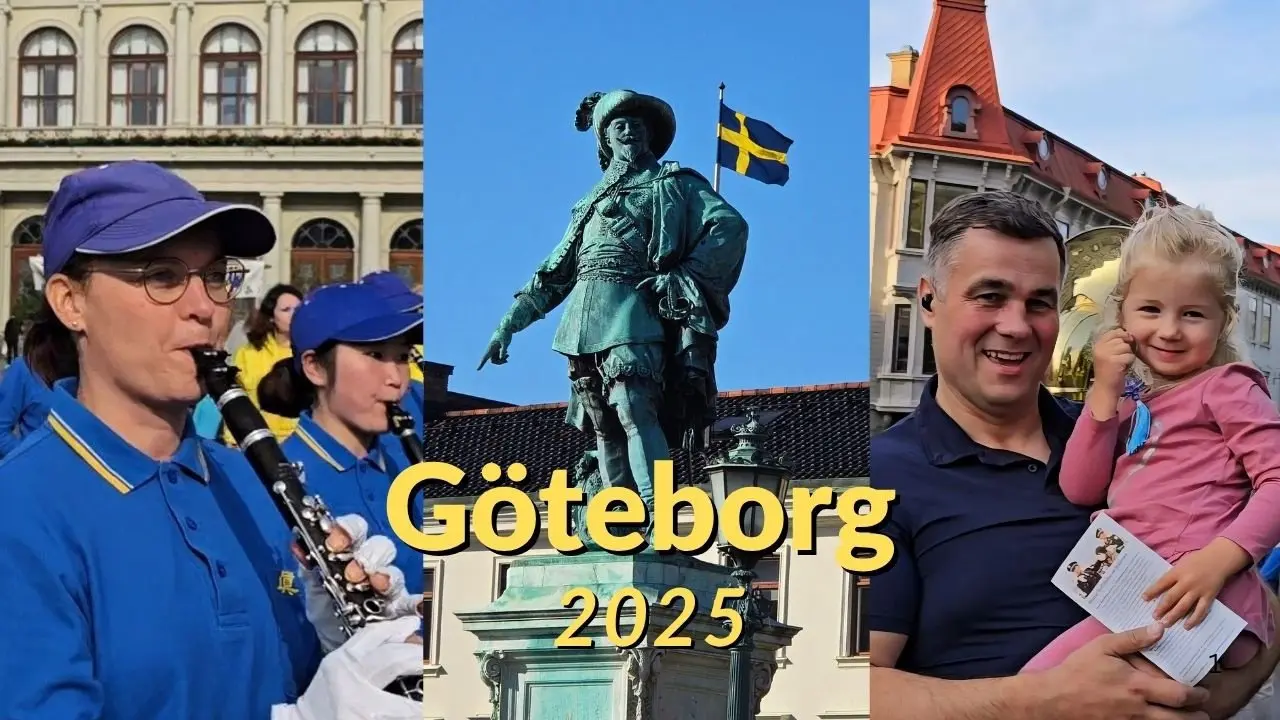 La fanfare de l'armée chinoise Tian Guo défile à Göteborg en Suède